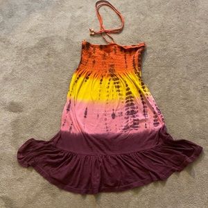 Authentic Y2K tie dyed swim cover up for girls